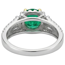 Earth-Mined Emerald Gemstone Ring – back view