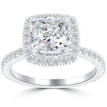  Genuine Halo Engagement Ring 3.75 Carats