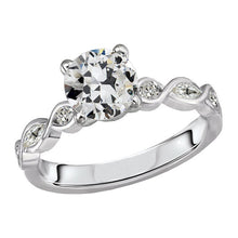 Genuine Marquise & Round Old Mine Cut Diamond Ring Infinity Style 3.50 Carats