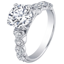 Genuine Natural Earth Mined DIAMOND ( NOT LAB GROWN ) Accented Engagement Ring 4.10 Carats White Gold 14K