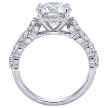 Genuine Natural Earth Mined DIAMOND ( NOT LAB GROWN ) Accented Engagement Ring 4.10 Carats White Gold 14K