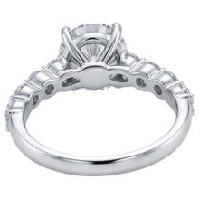Genuine Natural Earth Mined DIAMOND ( NOT LAB GROWN ) Accented Engagement Ring 4.10 Carats White Gold 14K