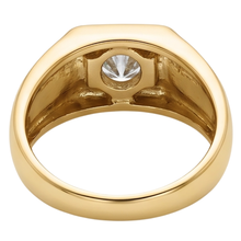 Genuine Natural Earth Mined DIAMOND ( NOT LAB GROWN ) Solitaire Engagement Men's Ring 0.50 Carats Yellow Gold 14K