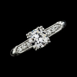 Genuine Old Cut Round Diamond Anniversary Ring Triple Prong Set 2.50 Carats