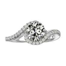 Genuine Old European Real Diamond Ring Twisted Shank