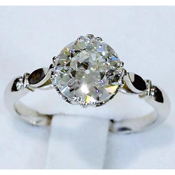 Genuine Old Miner Solitaire Diamond Ring Engagement 2.50 Carats Jewelry 14K