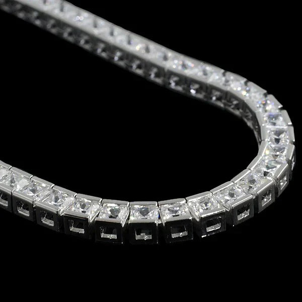 Genuine Princess Cut 50 Pointer Tennis Chain