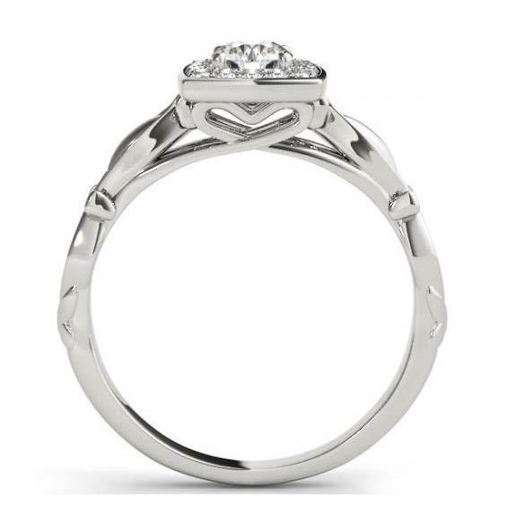 Genuine Round Diamond Engagement Anniversary Halo Ring 1.10 Carat