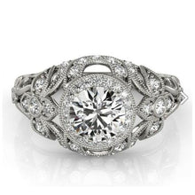 Genuine Round Diamond Engagement Anniversary Ring WG 14K