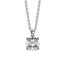 Genuine Round Natural Earth Mined Diamond G Vs1 Pendant Necklace Prong Set 1.50 Carat WG 14K