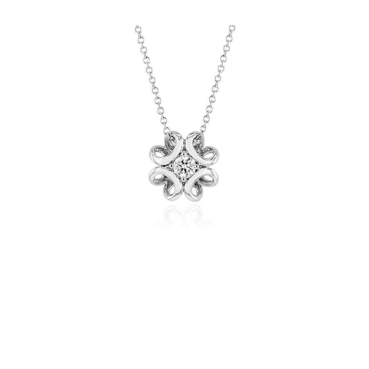 Genuine Round Diamond Pendant 1 Carat White Solid Gold 14K