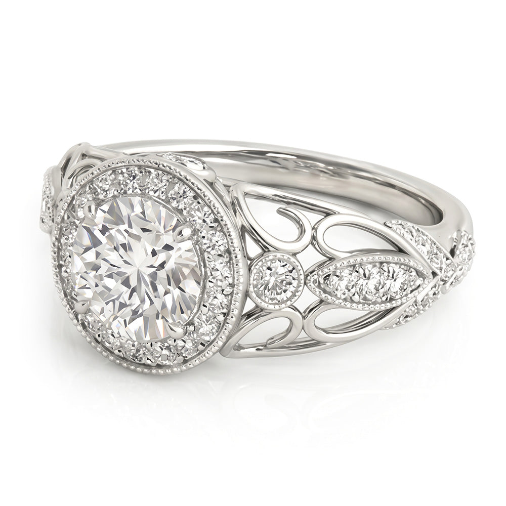 Genuine Round Natural Earth Mined DIAMOND ( NOT LAB GROWN ) Engagement Anniversary 1.10 Carat Fancy Ring WG 14K