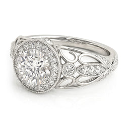 Genuine Round Natural Earth Mined DIAMOND ( NOT LAB GROWN ) Engagement Anniversary 1.10 Carat Fancy Ring WG 14K