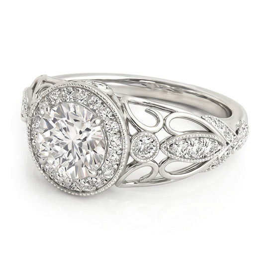 Genuine Round Natural Earth Mined DIAMOND ( NOT LAB GROWN ) Engagement Anniversary 1.10 Carat Fancy Ring WG 14K
