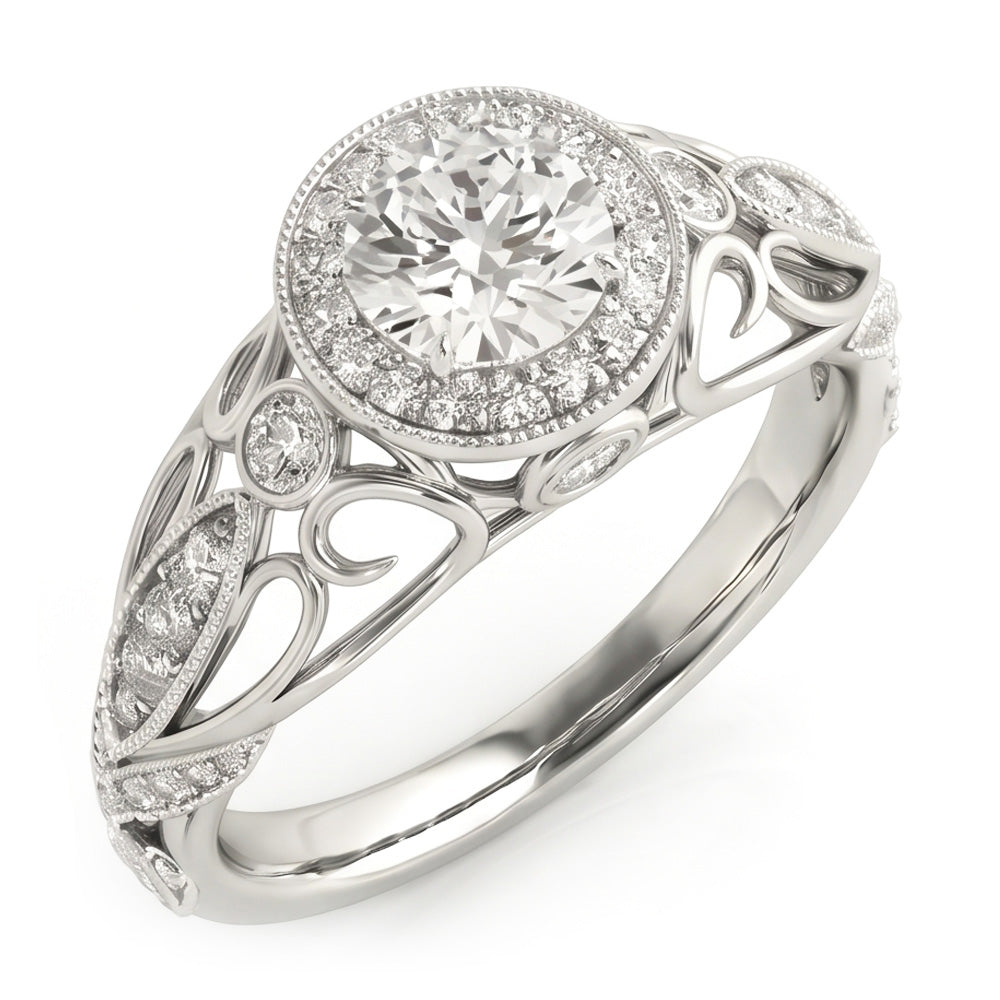 Genuine Round Natural Earth Mined DIAMOND ( NOT LAB GROWN ) Engagement Anniversary 1.10 Carat Fancy Ring WG 14K