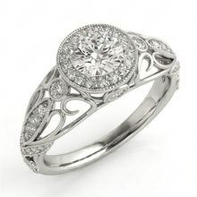 Genuine Round Natural Earth Mined DIAMOND ( NOT LAB GROWN ) Engagement Anniversary 1.10 Carat Fancy Ring WG 14K