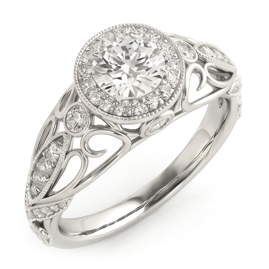 Genuine Round Natural Earth Mined DIAMOND ( NOT LAB GROWN ) Engagement Anniversary 1.10 Carat Fancy Ring WG 14K