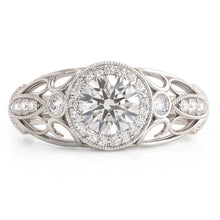 Genuine Round Natural Earth Mined DIAMOND ( NOT LAB GROWN ) Engagement Anniversary 1.10 Carat Fancy Ring WG 14K