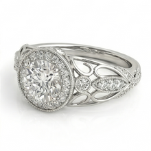 Genuine Round Natural Earth Mined DIAMOND ( NOT LAB GROWN ) Engagement Anniversary 1.10 Carat Fancy Ring WG 14K