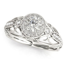 Genuine Round Natural Earth Mined DIAMOND ( NOT LAB GROWN ) Engagement Anniversary 1.10 Carat Fancy Ring WG 14K