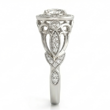 Genuine Round Natural Earth Mined DIAMOND ( NOT LAB GROWN ) Engagement Anniversary 1.10 Carat Fancy Ring WG 14K