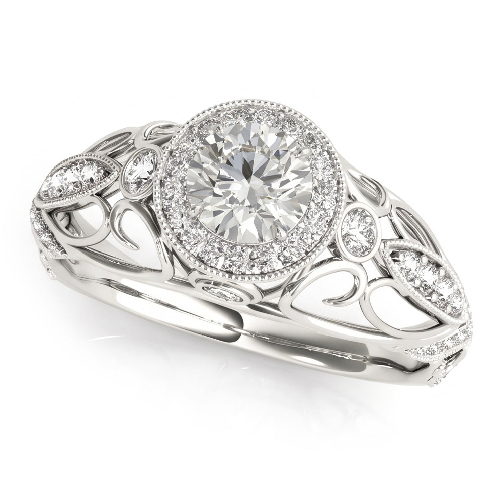 Genuine Round Natural Earth Mined DIAMOND ( NOT LAB GROWN ) Engagement Anniversary 1.10 Carat Fancy Ring WG 14K