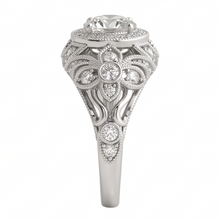 Genuine Round Natural Earth Mined DIAMOND ( NOT LAB GROWN ) Engagement Anniversary Ring Vintage Style 2.0 Ct. WG 14K