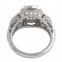 Genuine Round Natural Earth Mined DIAMOND ( NOT LAB GROWN ) Engagement Anniversary Ring Vintage Style 2.0 Ct. WG 14K