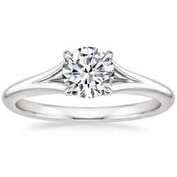 Genuine Round Solitaire 1.25 Ct. Diamond Engagement Ring Gold White 14K