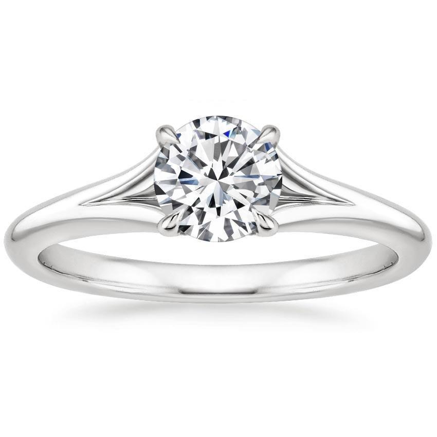 Genuine Round Solitaire 1.25 Ct. Diamond Engagement Ring Gold White 14K