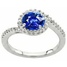 natural round sapphire 2ct ring side angle