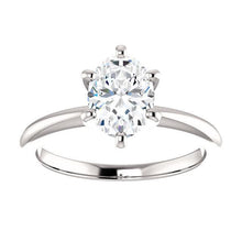 Genuine Solitaire Ring Oval Cut 2.50 Carats