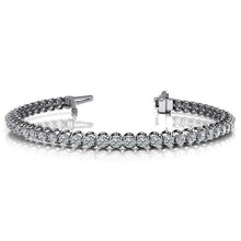 Genuine Sparkling 6.50 Carats Diamonds Tennis Bracelet New WG 14K