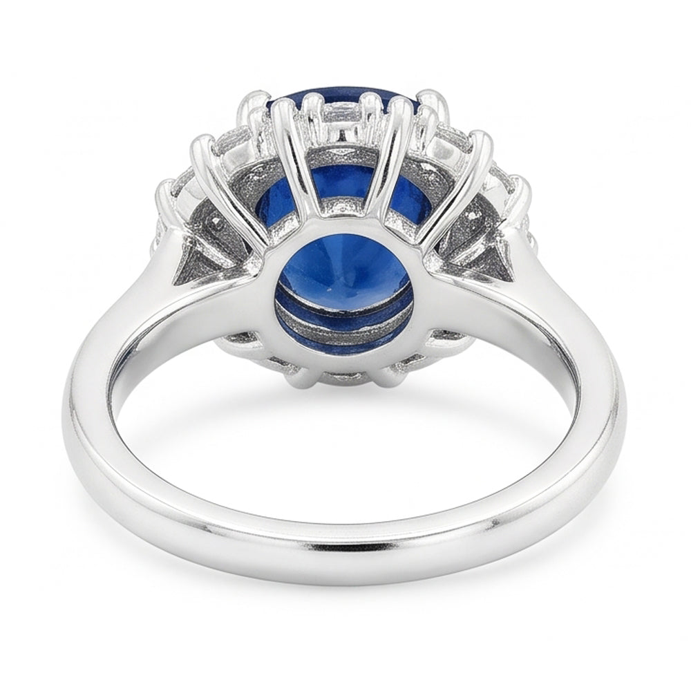 Genuine Sri Lankan Oval Sapphire Ring
