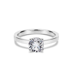 Genuine White Gold 14K Solitaire Brilliant Cut 2 Ct Diamond Anniversary Ring