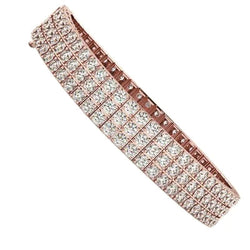 Genuine Wide Statement Tennis Diamond Bracelet