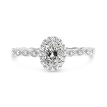 Genuine Women's Halo Anniversary Ring Oval Old Mine Cut Diamond 3.50 Carats
