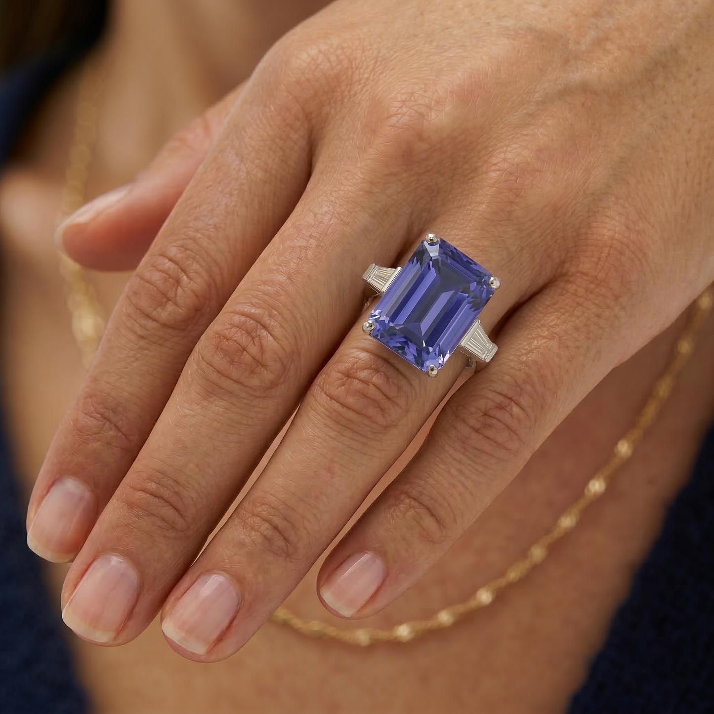 Genuine 11 Ct Big Sapphire Ring