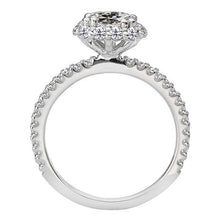 Genuine Diamond Round Old Mine Cut Halo Engagement Ring 5.50 Carats White Gold