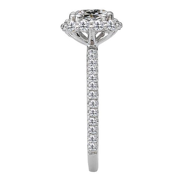 Genuine Diamond Round Old Mine Cut Halo Engagement Ring 5.50 Carats White Gold