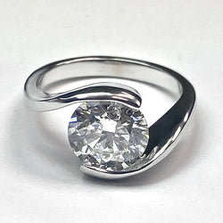 Genuine Natural Earth Mined Diamond Solitaire Ring For Women