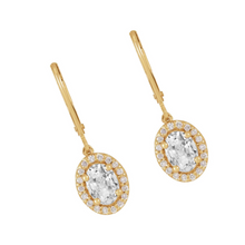 Earrings 14K Yellow Gold with Diamond – side view