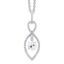 Gold 14K Natural Diamond Pendant Round Old Cut 2.50 Carats Prong Set