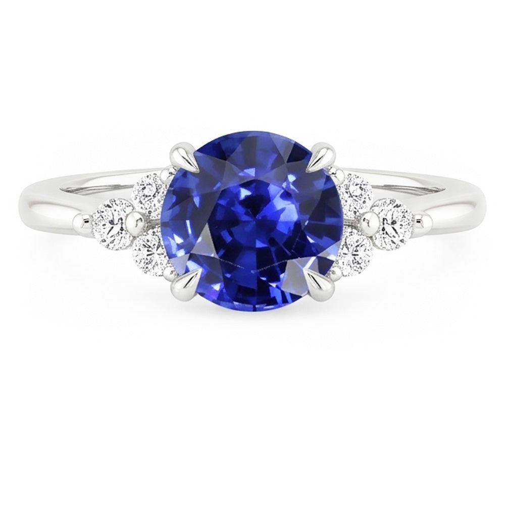 Gold 5ct Natural Earth Mined Diamond Sapphire Ring