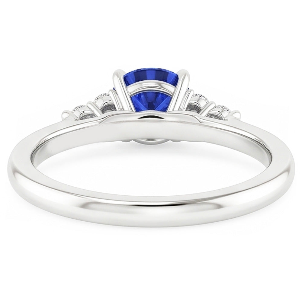Gold 5ct Natural Earth Mined Diamond Sapphire Ring