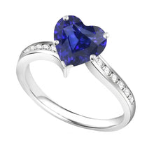 natural round sapphire 4ct ring front view