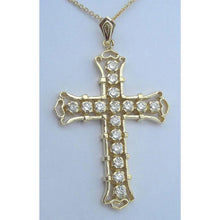 Gold Cross Necklace With Real Diamond