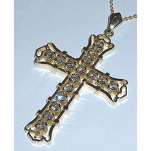 Gold Cross Necklace With Real Diamond
