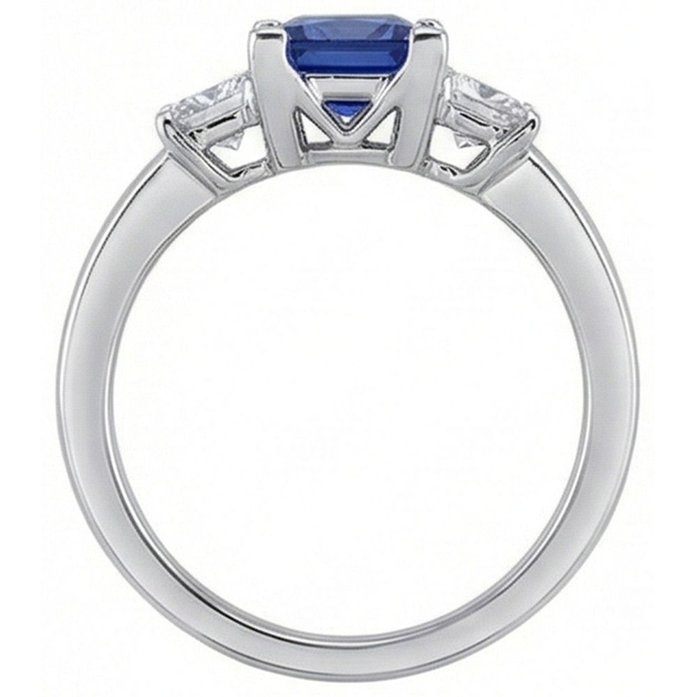 natural princess sapphire 5ct ring on white background