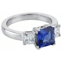 natural princess sapphire 5ct ring close up detail